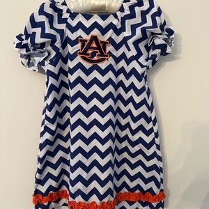 University of Auburn Chevron Dress with Orange Accents
